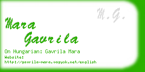 mara gavrila business card